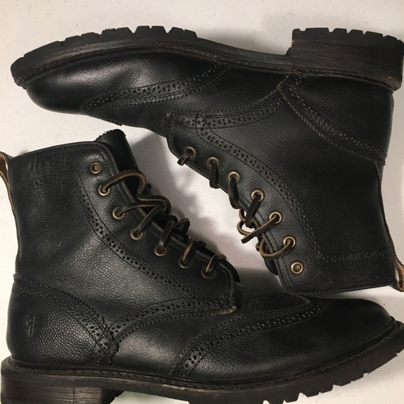 Frye Boots Black Mens Size 8.5D - Picture 7 of 14